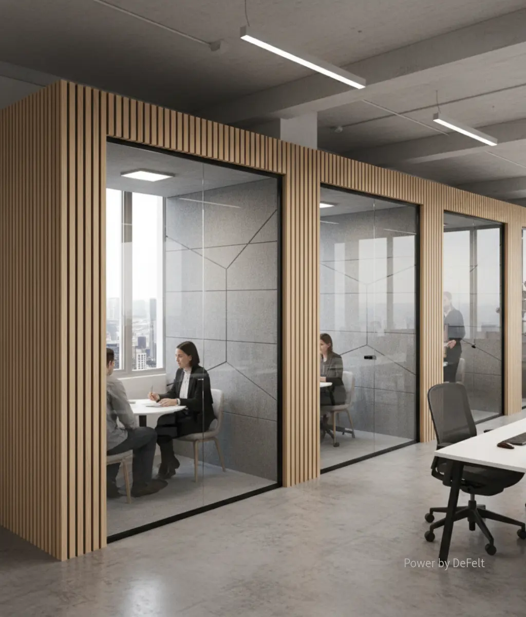 Bafflespace - modułowe rozwiazania akustyczne z filcu